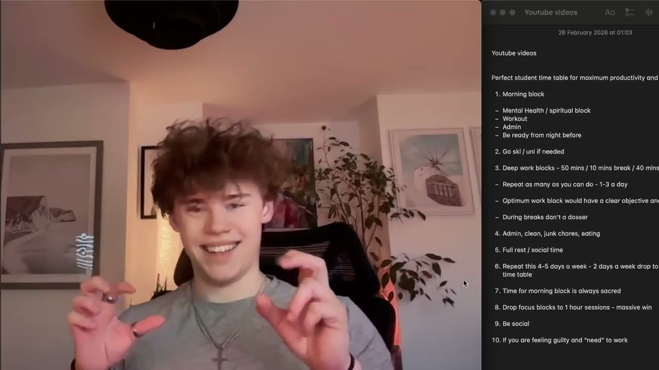 Perfect student time table for maximum productivity and fun