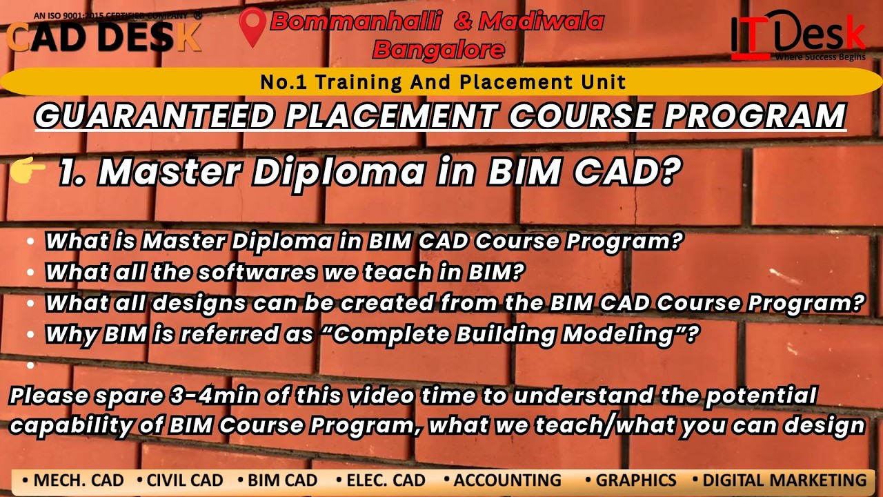 Master Diploma in BIM CAD_Placement Category_Course Program
