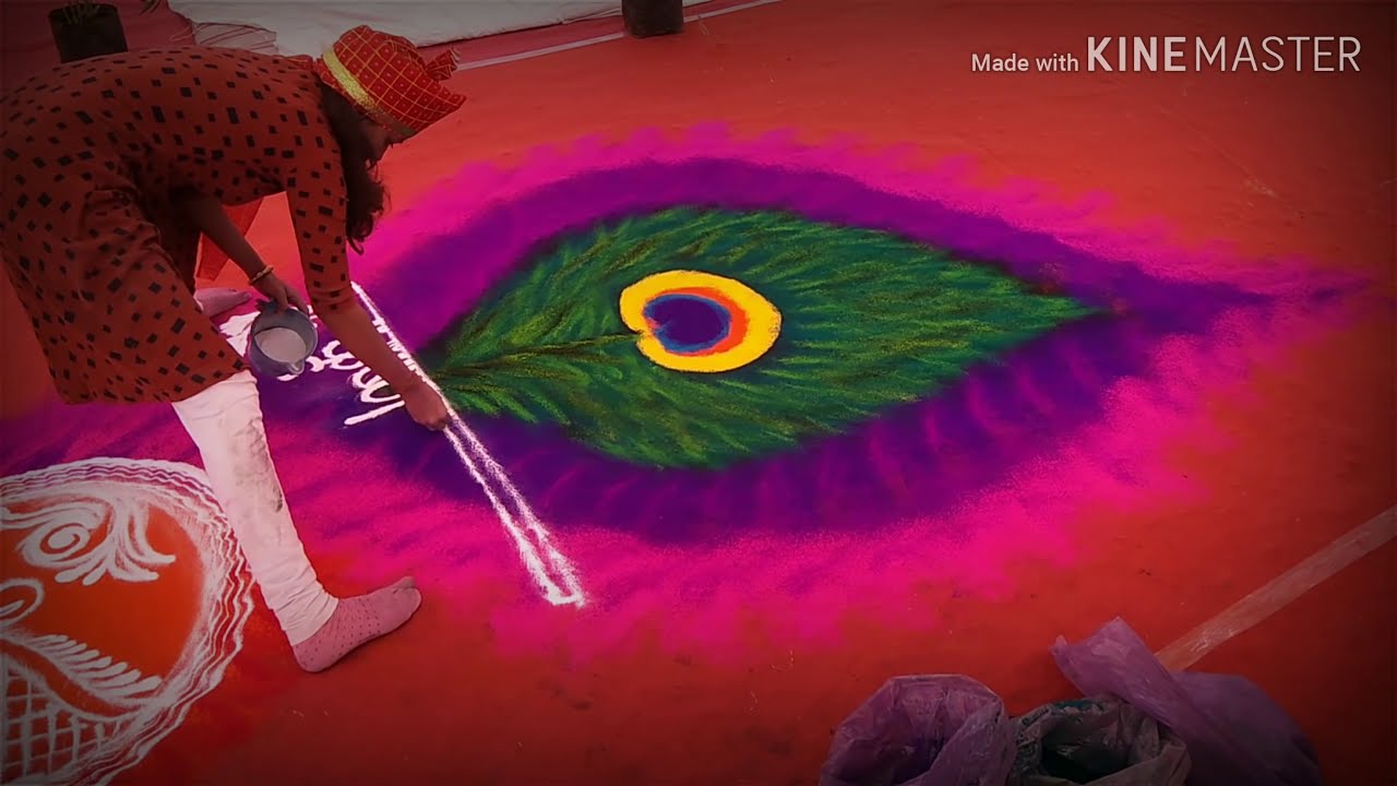 आवड रांगोळीची :- Best rangoli ( रंगोळी ) Art's ...Time lapse rangoli artists