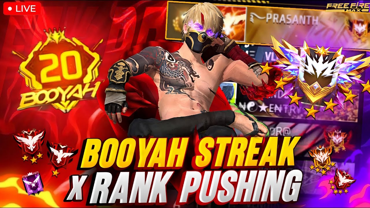 FFKPrasanth On Live 😉  | | free fire rank push😱😨 ff live tamil 