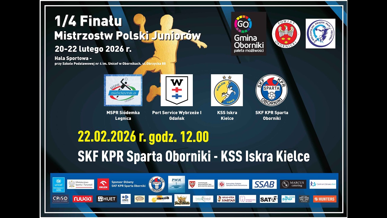 1/4 Finału Mistrzostw Polski Juniorów: SKF KPR Sparta Oborniki - KSS Iskra Kielce