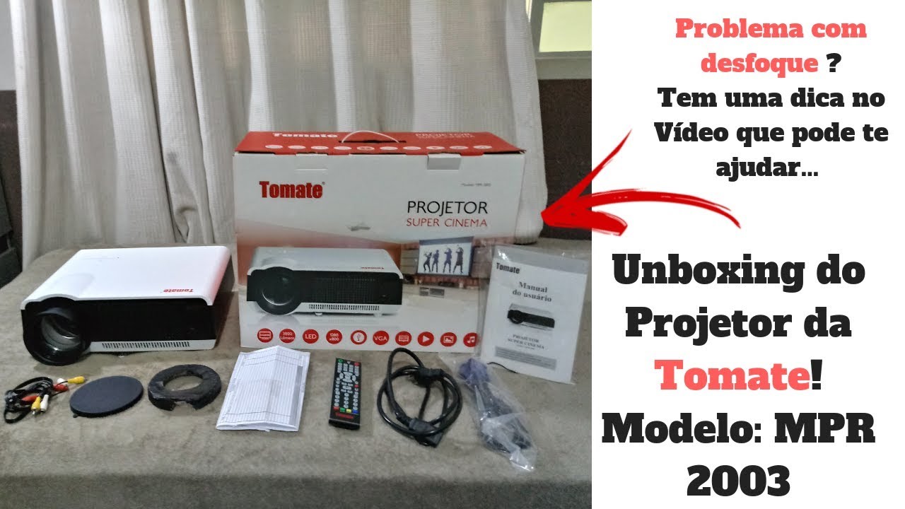 Unboxing do Projetor da Tomate  MPR 2003 - Recomendo!!