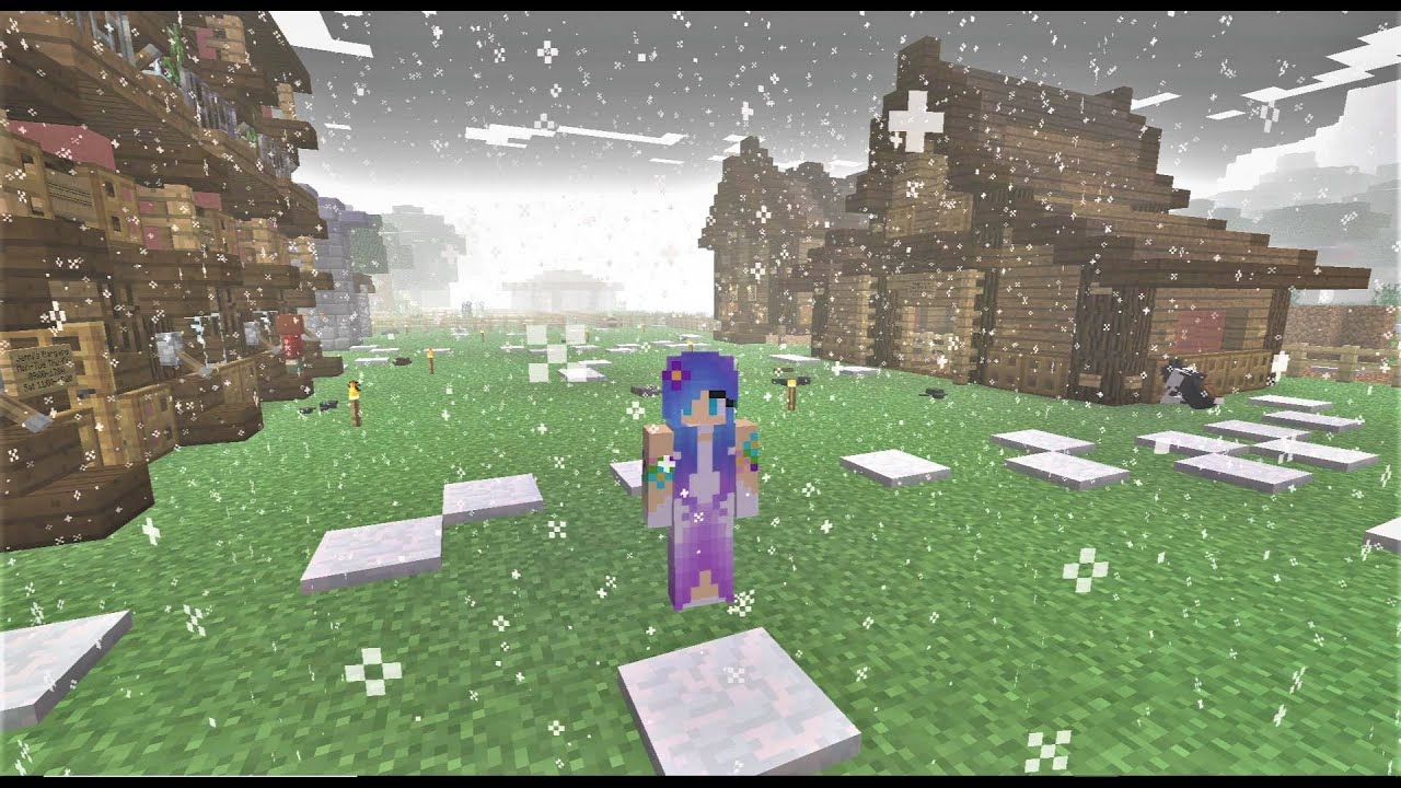IT'S SNOWING!! Minecraft Farming Valley Lite Adventures 2