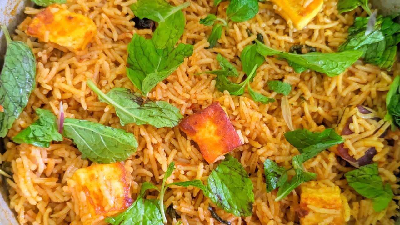 பன்னீர் பிரியாணி / Paneer Biryani Recipe in Tamil #youtubevideo #trending  #cooking #food 