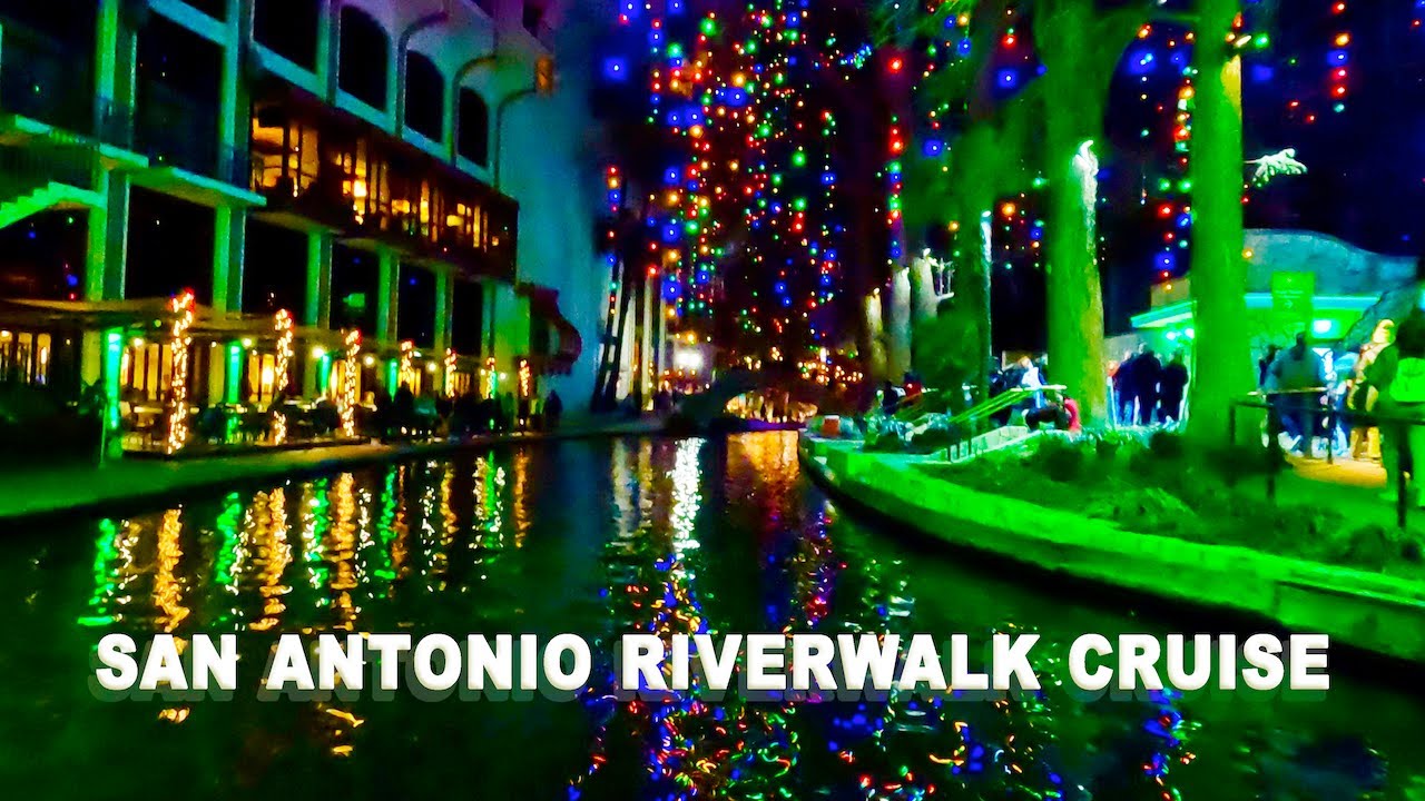 San Antonio Riverwalk Boat Tour | Holiday Lights FULL TOUR at Night