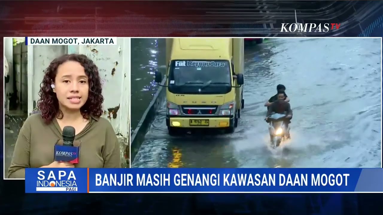 Terkini! Pantauan Kondisi Banjir Jakarta di Pagi Hari, Daan Mogot Masih Tergenang, Kendaraan Macet