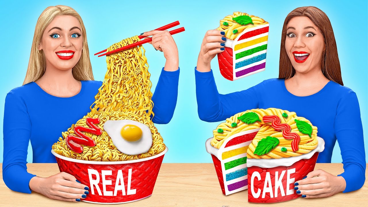 Cake Vs Real Food Challenge | Eating Only Cakes Look Like Everyday Objects by Multi DO Challenge