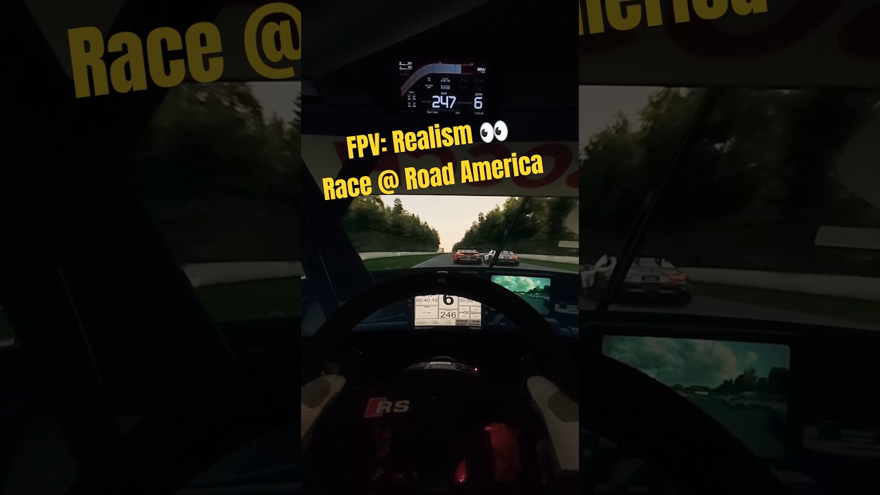 Audi RS5 DTM vs BMW M4 | FPV Headcam | Road America Chase 💥