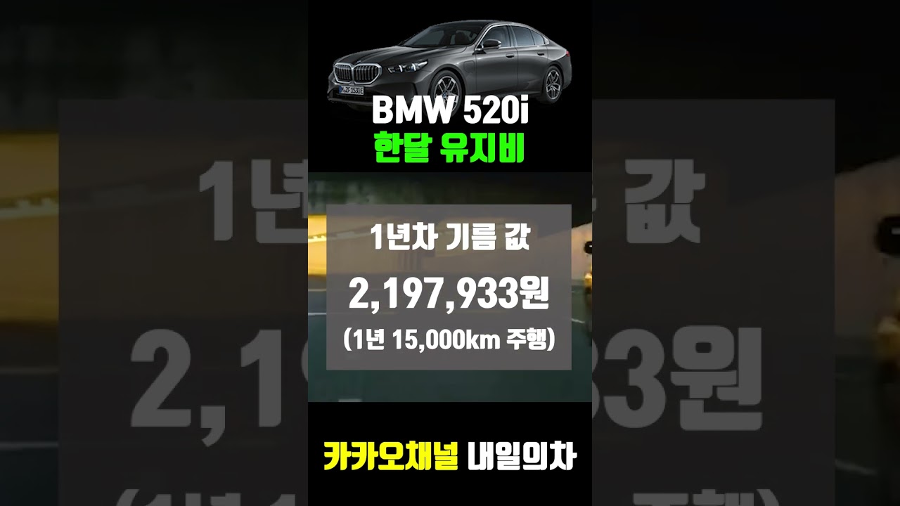 BMW 520i 한달 유지비 알아보기! [BMW 520i M스포츠패키지]