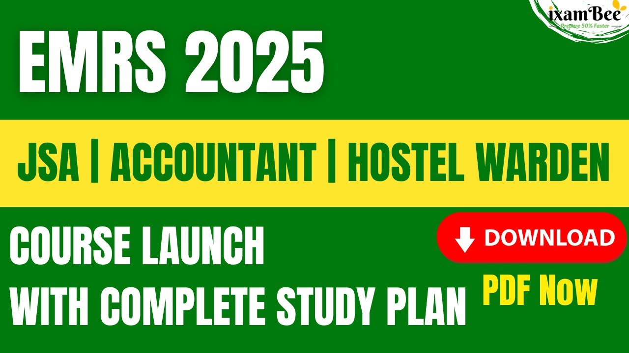 EMRS 2025 Complete Course | EMRS Hostel Warden | EMRS Accountant & JSA