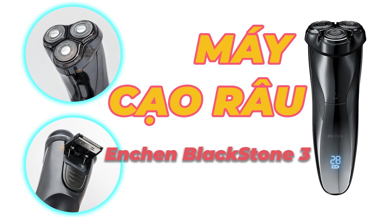 Máy cạo râu Enchen BlackStone 3 - Lưỡi Cắt 3D siêu bén, Sạc đầy Pin xài 3 tháng, Màn hình LED