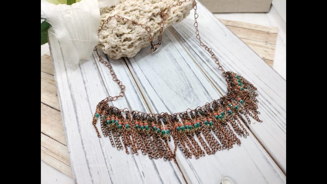 Chain & Dangle Necklace Made With Jesse James Beads!