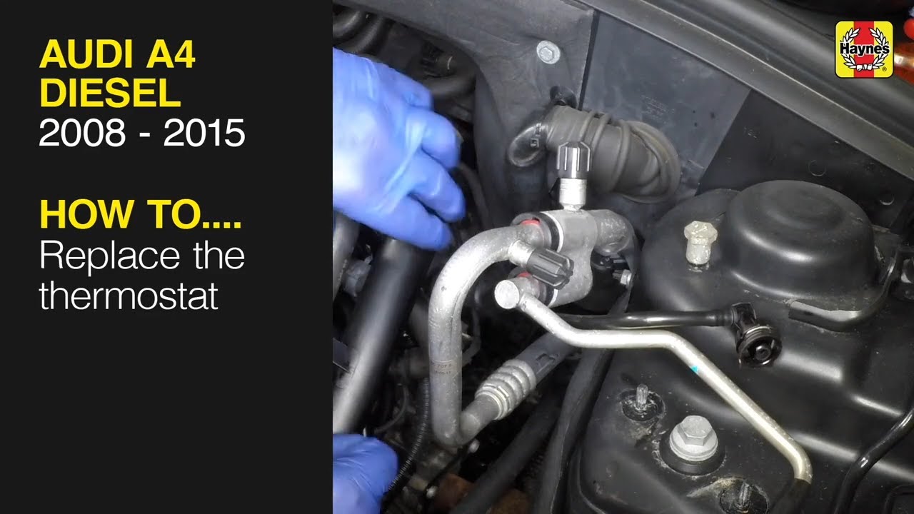 How to replace the thermostat on the Audi A4 2011 to 2016