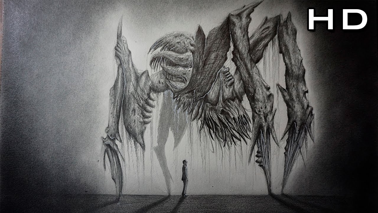 Cómo Dibujar un Monstruo Realista Paso a Paso - Dead Space Art