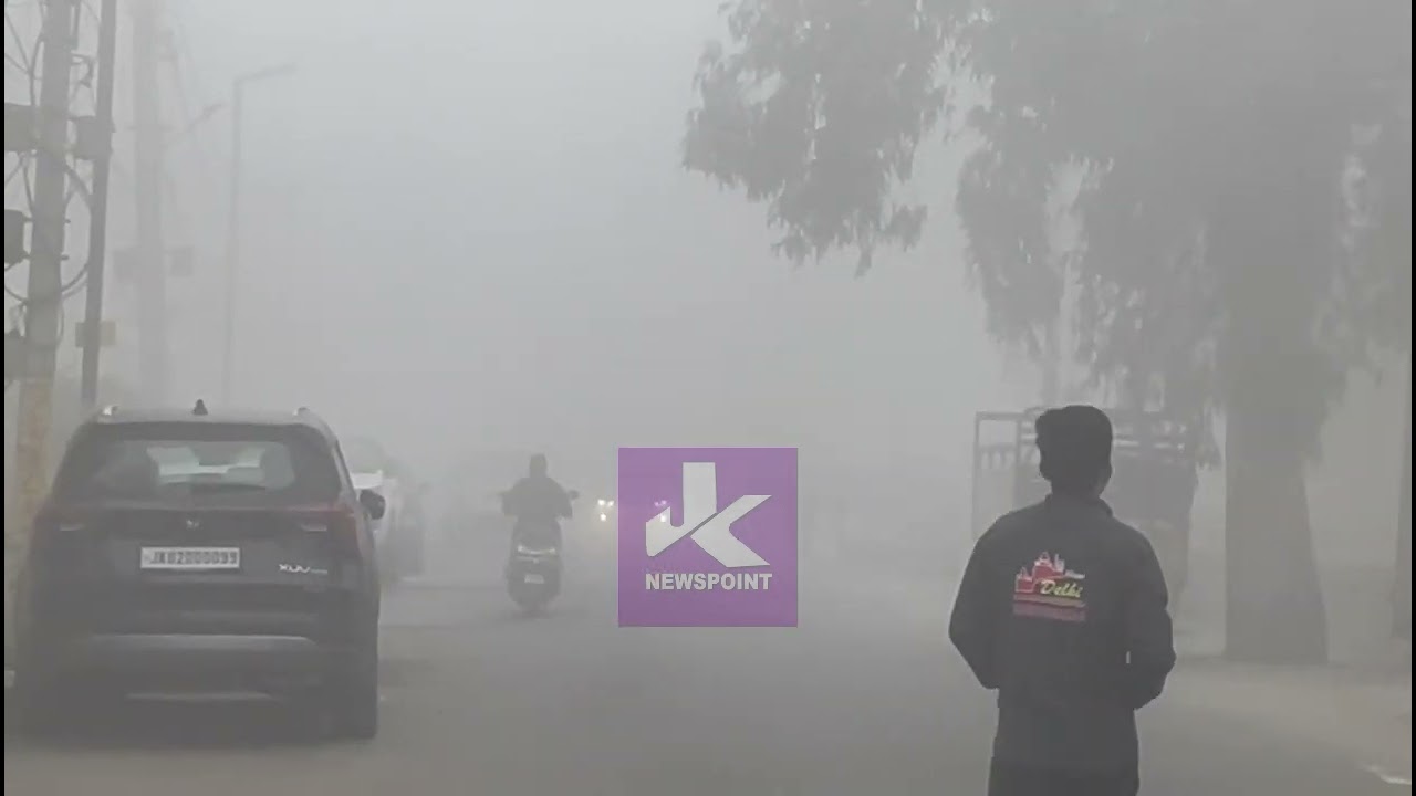 Jammu district witnessed dense fog and low visibility earlier today.