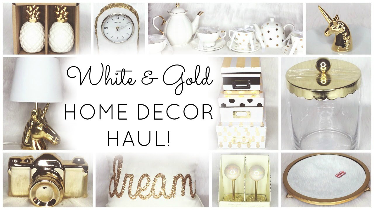 White & Gold Home Decor Haul ♡ HomeGoods, Target, World Market, Kirklands, TJ Maxx & Marshalls