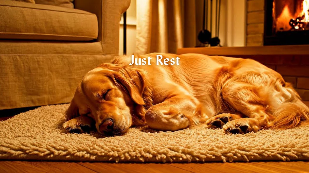Sleeping Golden Retriever 🐶 | Soft Ambient Music for Deep Rest & Calm