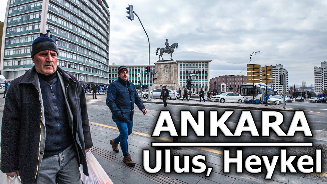 Ulus Meydanı Heykel ve Çevresi | 4K Scenic Views from Heart of Ankara