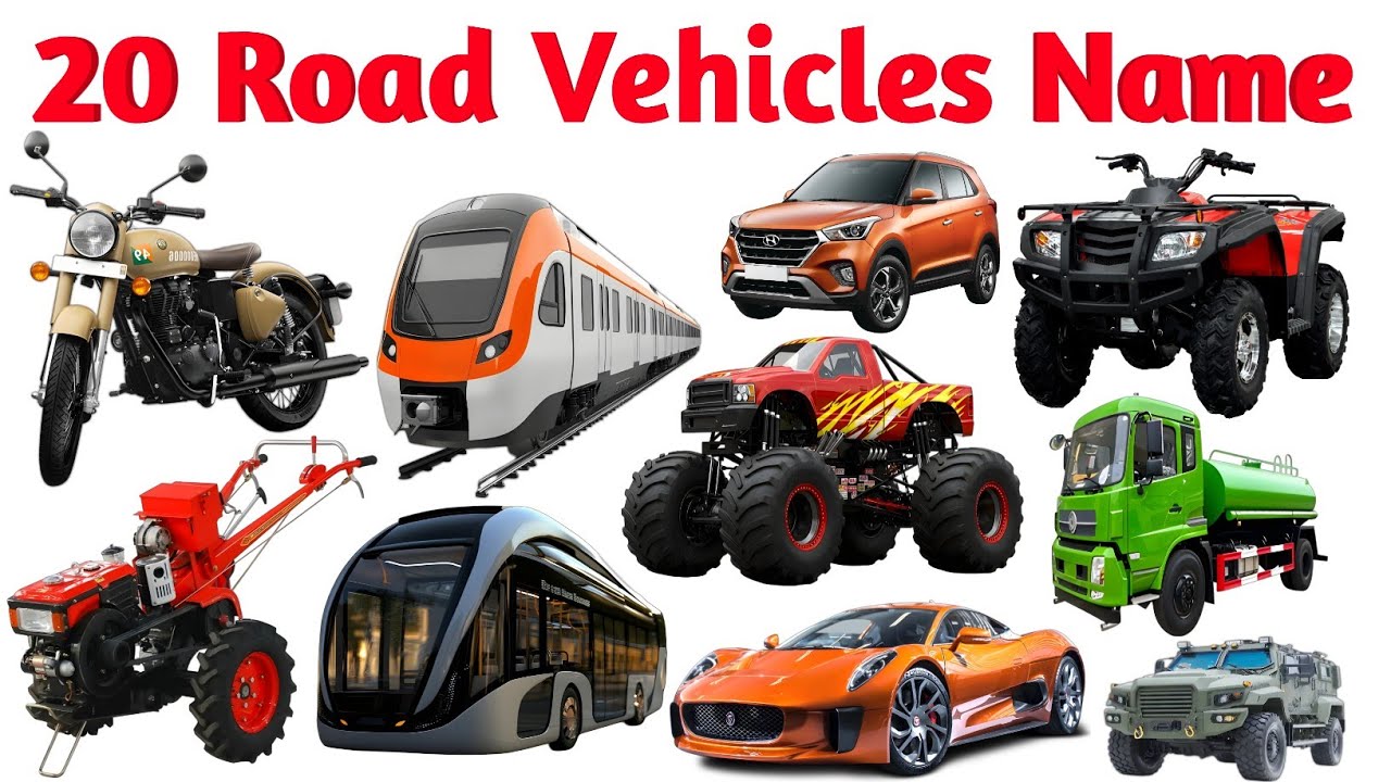 Kids Learning Vehicles Name | बच्चों के लिए गाड़ियों के नाम 🚗 | Hindi + English