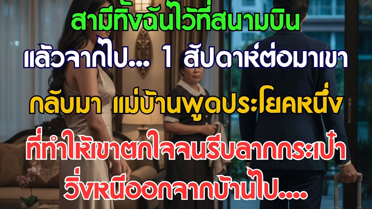 สามีทิ้งฉันไว้ที่สนามบินแล้วจากไป... 1 สัปดาห์ต่อมาเขากลับมา แม่บ้านพูดประโยคหนึ่งที่ทำให้...
