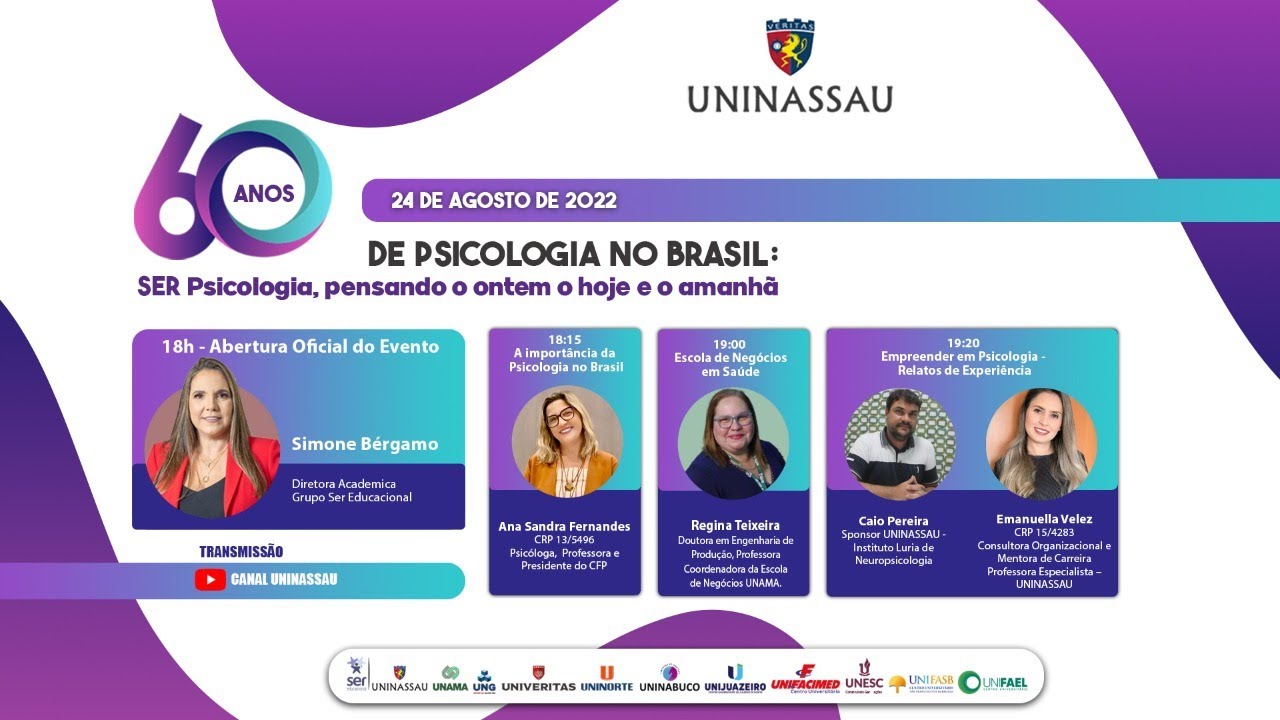 60 anos de psicologia no Brasil| UNINASSAU