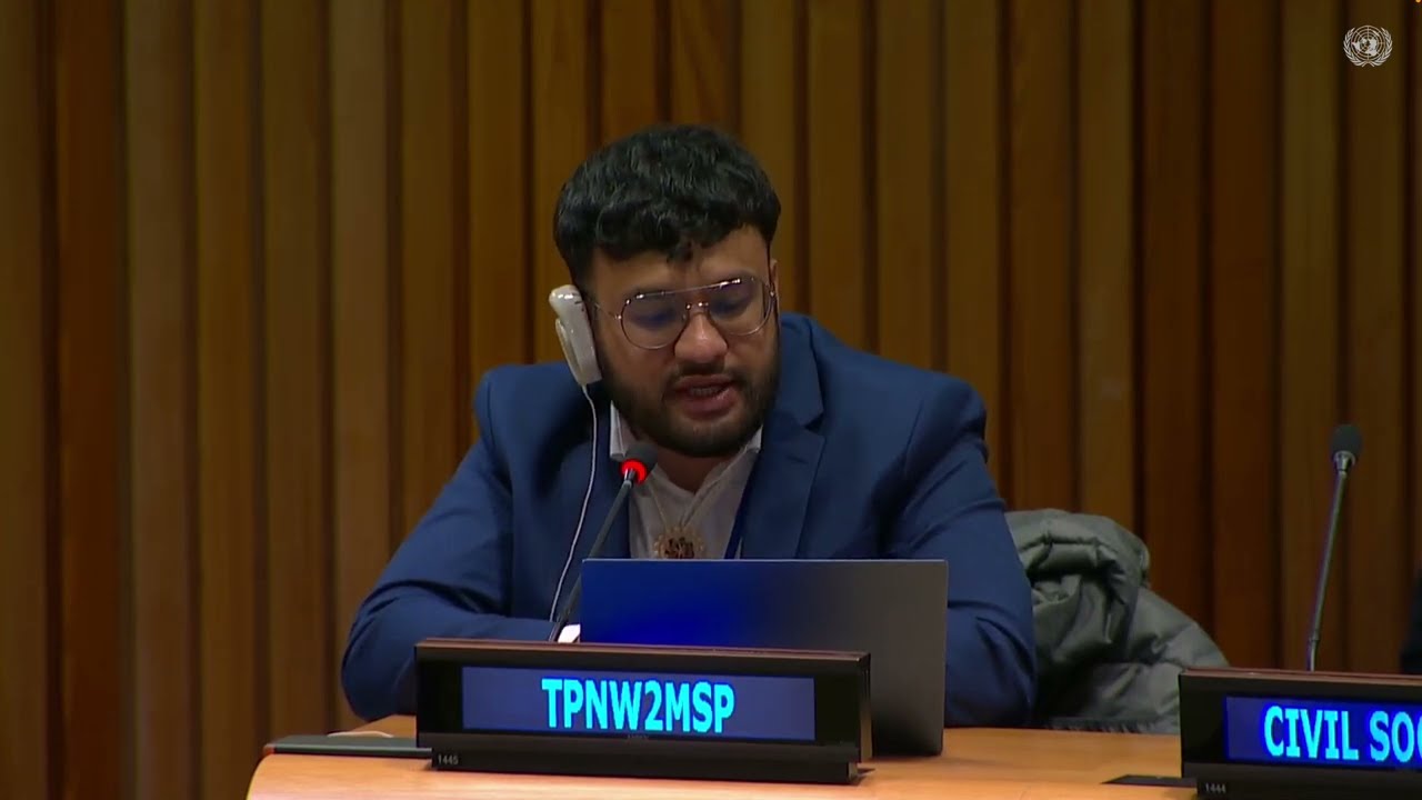 Benetick Kabua Maddison delivers the Affected Communities Joint Statement at 2MSP to the TPNW