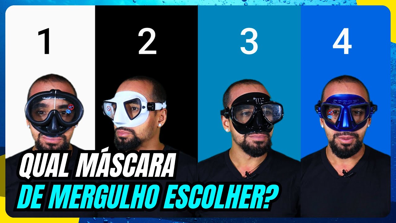 04 OPÇÕES DE MÁSCARAS PARA O MERGULHO LIVRE E PESCA SUB! QUAL MÁSCARA DE MERGULHO ESCOLHER? APNEIA
