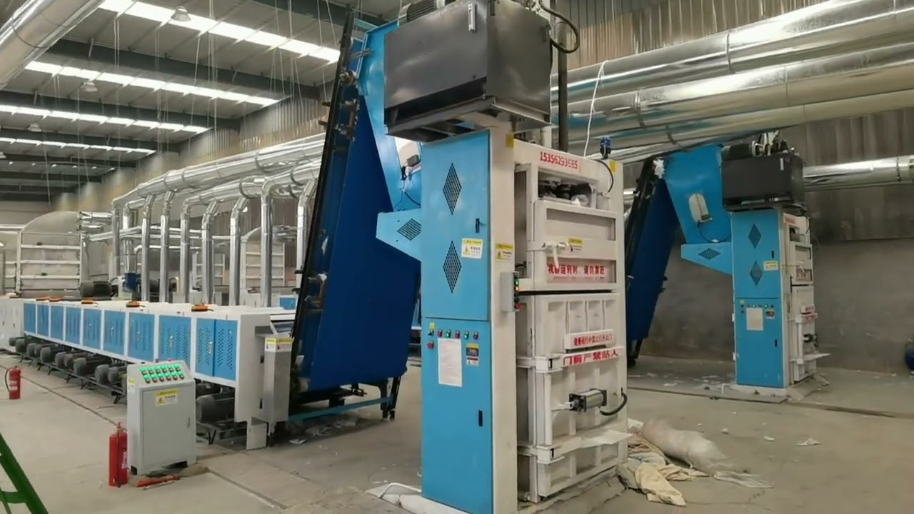 Waste cloth recycling machine, old clothes recycling machine, cotton baling machine, linen recycling