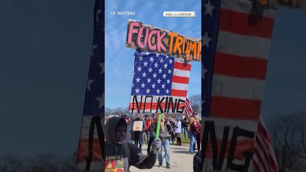 Anti-Trump protesters rally in thousands of US cities for 'No Kings' protests