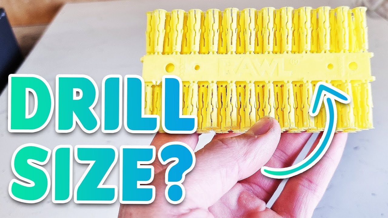 What Size Drill Bit To Use For Yellow Wall plugs