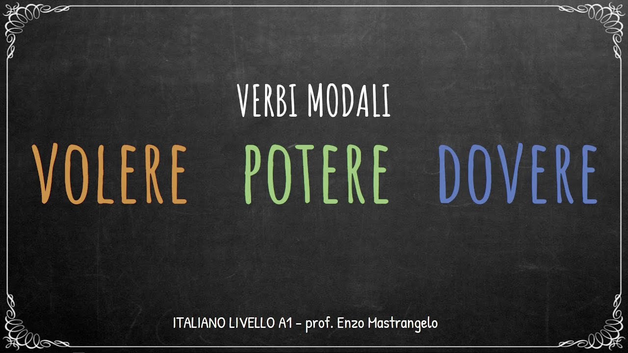 ITALIANO Livello A1 -  VOLERE POTERE DOVERE , LA FRITTATA