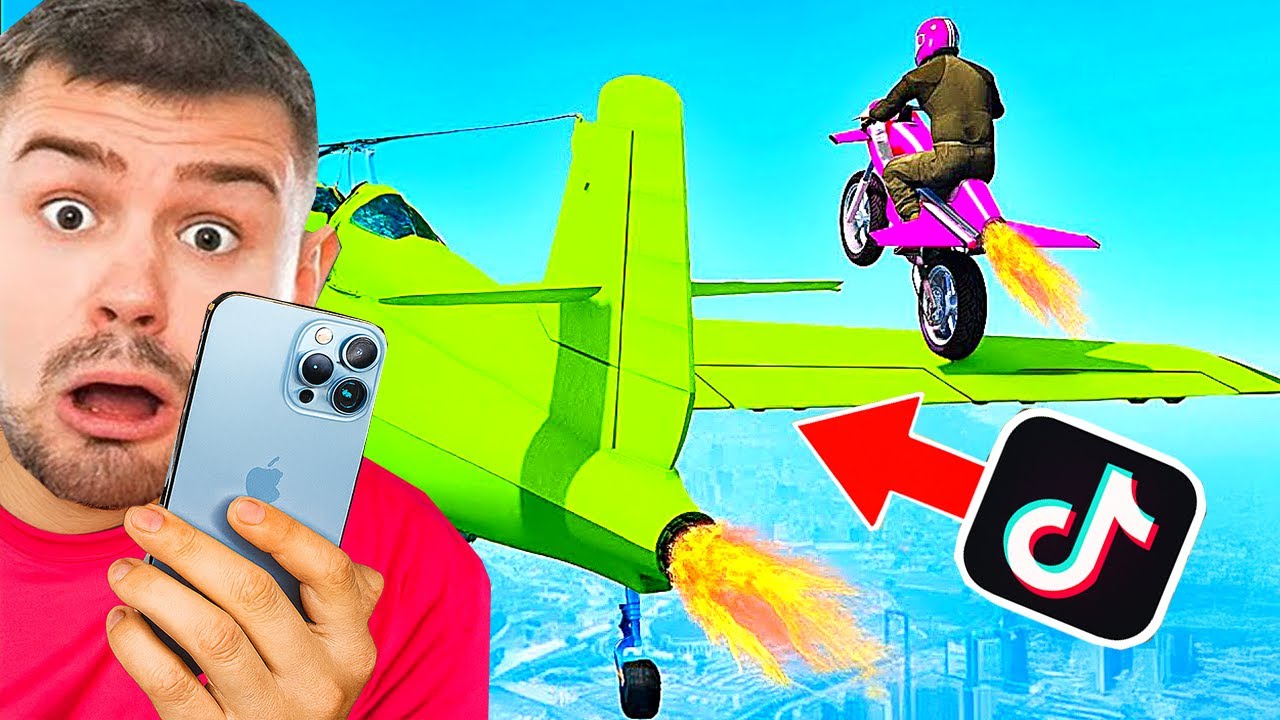 UNMÖGLICHE TIK TOK STUNTS NACHMACHEN in GTA 5!🎥🔥