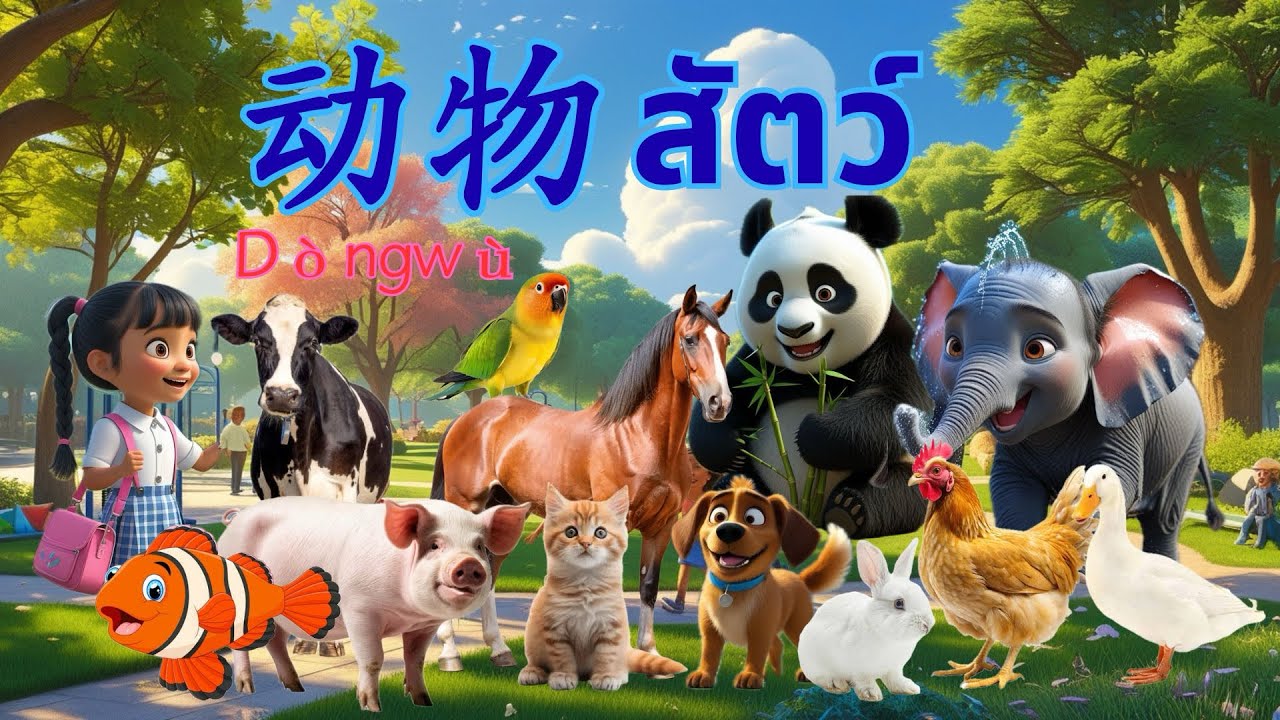 สัตว์ ภาษาจีนพื้นฐาน,动物 中文‘ animal Chinese 