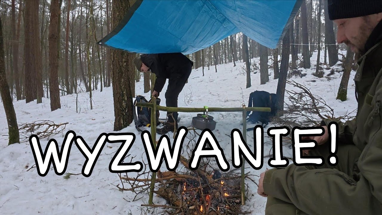 WYZWANIE-JESTEM NA BIWAKU ZIMĄ!#biwakowanie #survival #przygoda