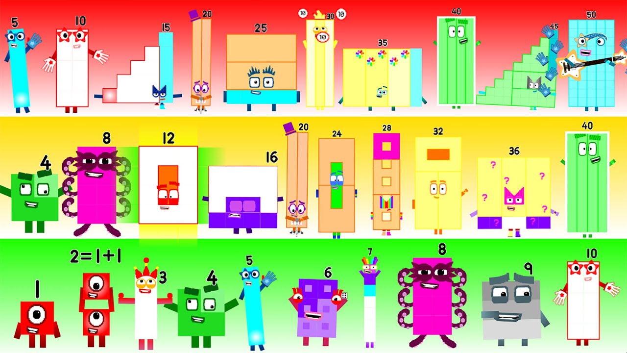 Jolly Numberblocks Band Retro 1's + 4's = 5's (Band Version)
