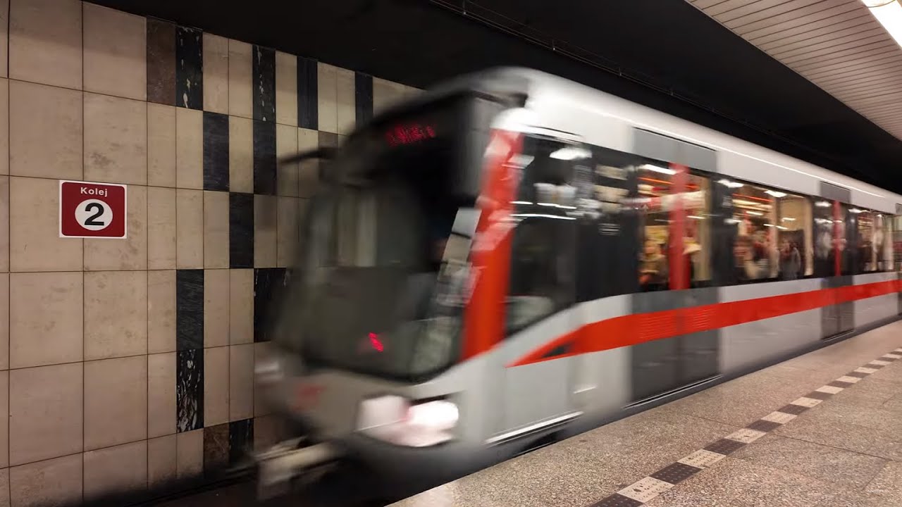 Czech Republic, Prague, Metro ride from Florenc to Hlavní Nádraží