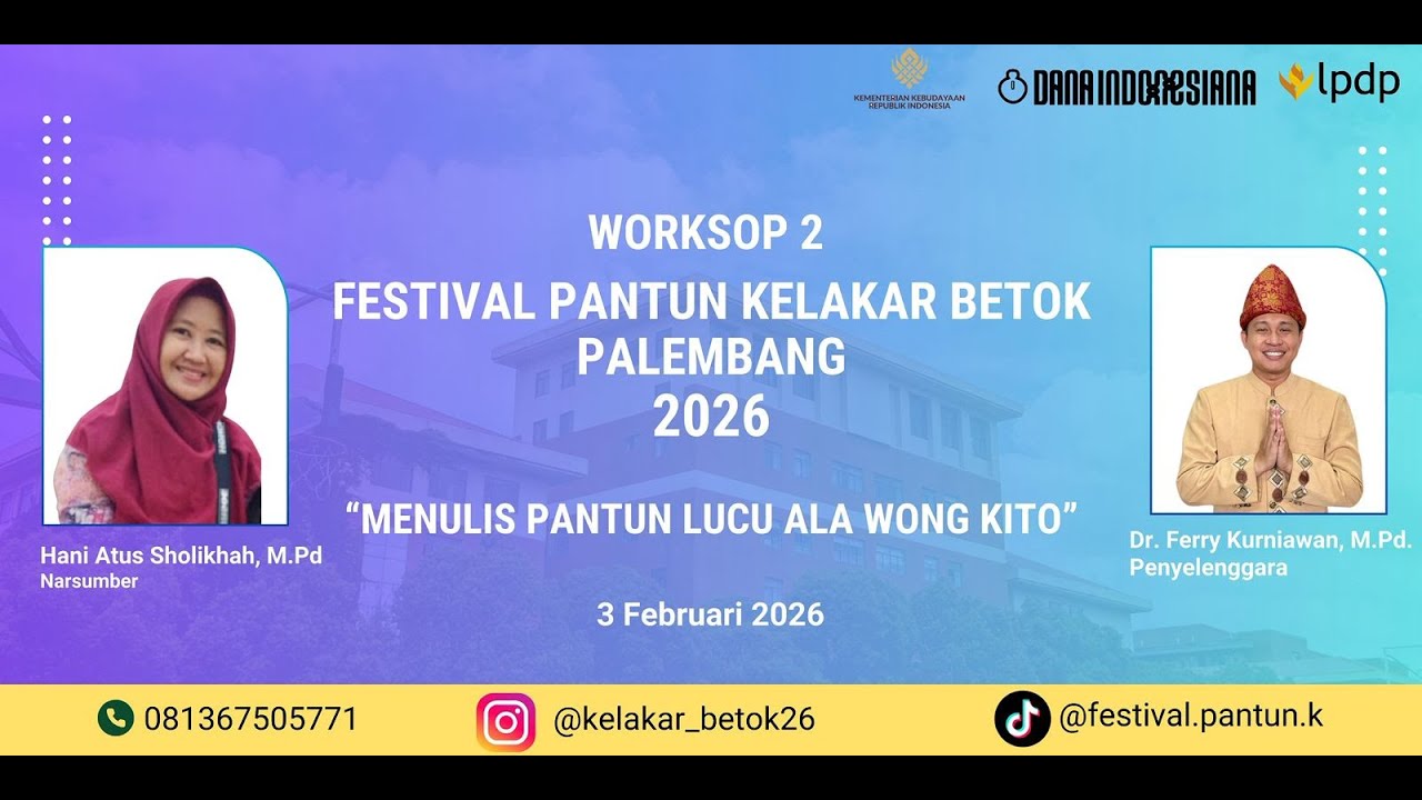 FESTIVAL PANTUN KELAKAR BETOK PALEMBANG 2026 