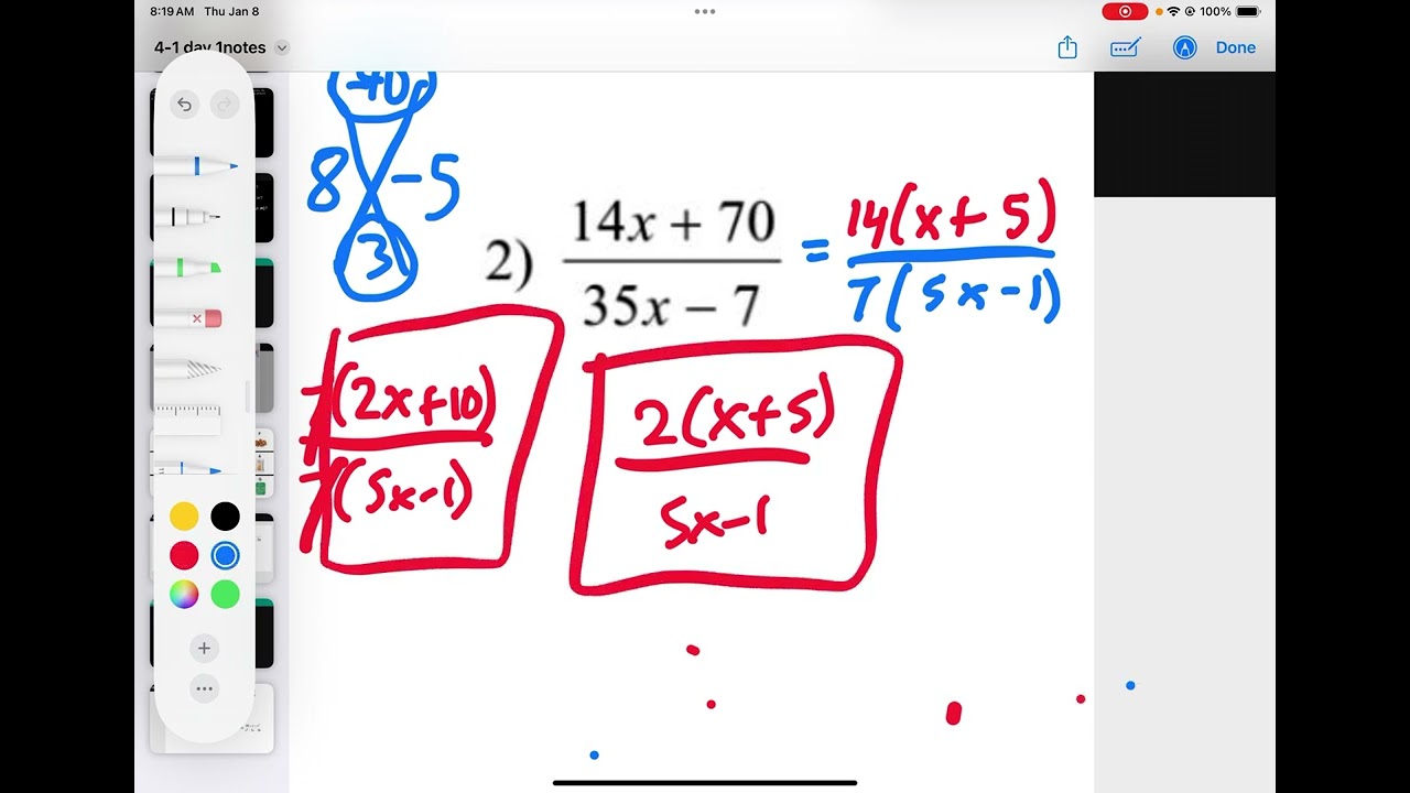 AR B 4-1 Day 1 Simplifying Rational Expressions