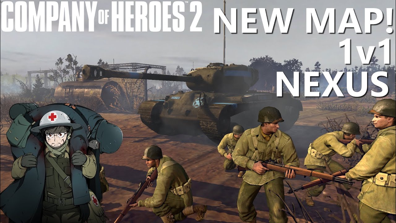CoH2: NEW MAP! Nexus 1v1 Hans(US) vs Stuve(OST)