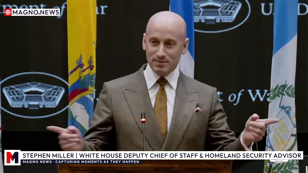 🇺🇸 Stephen Miller's BRILLANT Speech on Illegal Aliens & Crime Cartels at SOUTHCOM in Miami, Florida