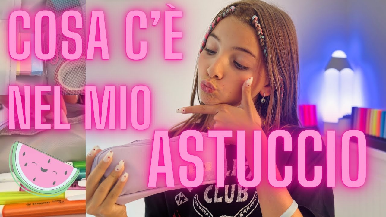 COSA C'È' NEL MIO ASTUCCIO 2024💜✨SECONDA MEDIA 🏫