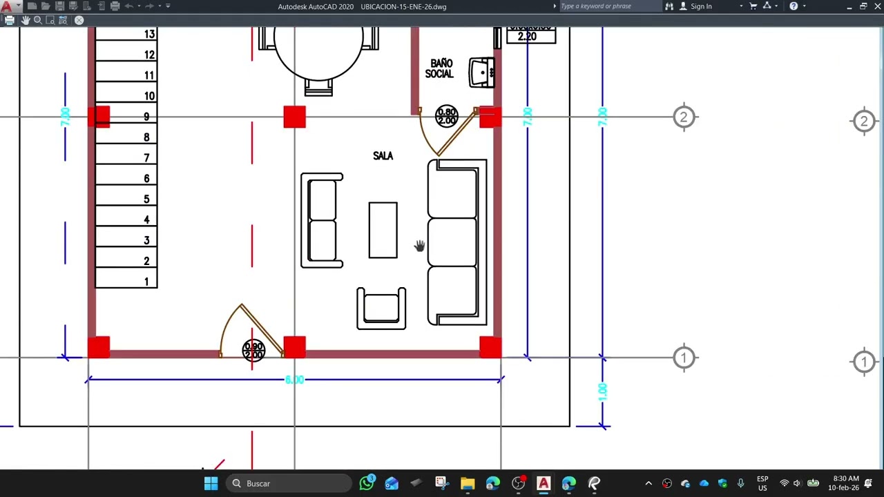 CLASE 10-FEB-2026 - DIBUJO ASISTIDO POR COMPUTADOR - PLANO ESTRUCTURAL - PARTE 1