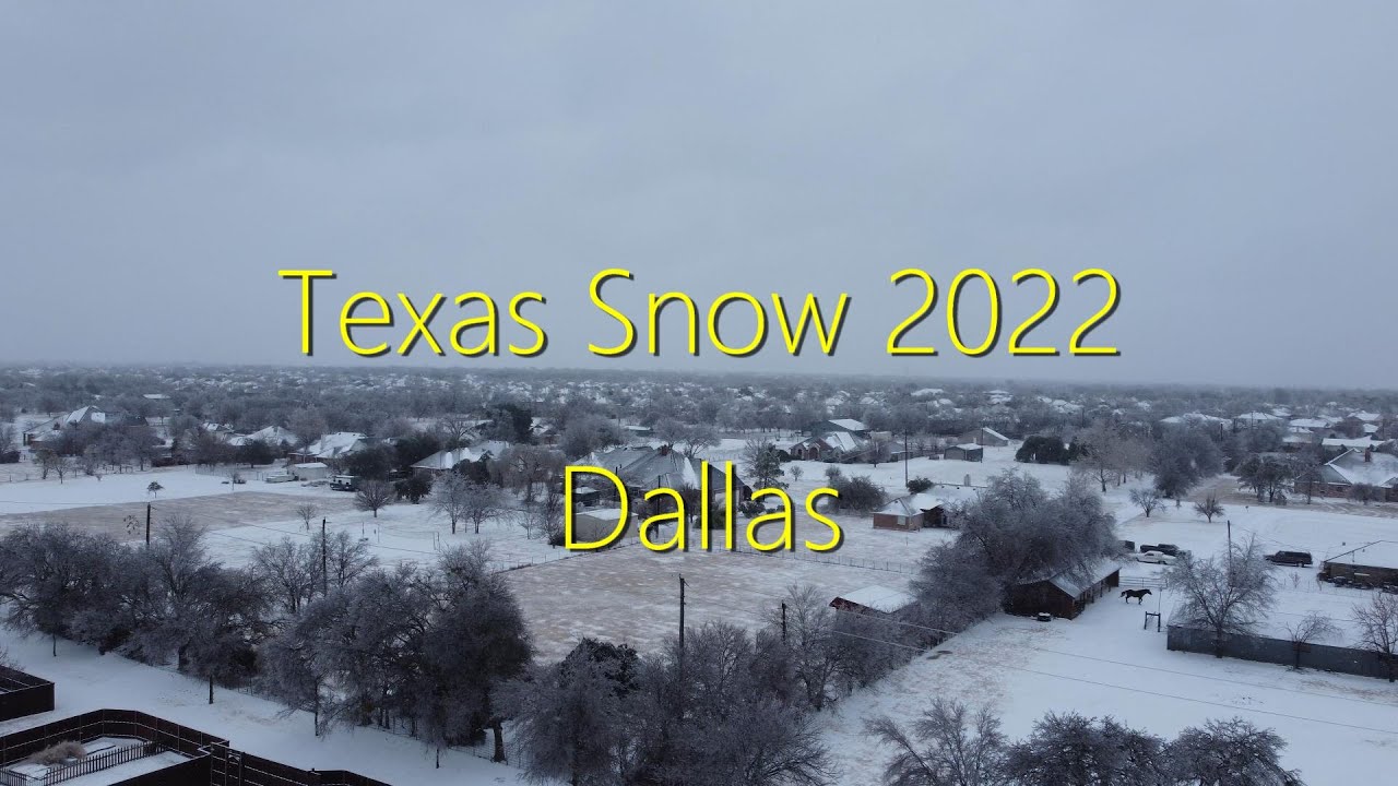 Texas Snow Storm 2022 - Drone Shots