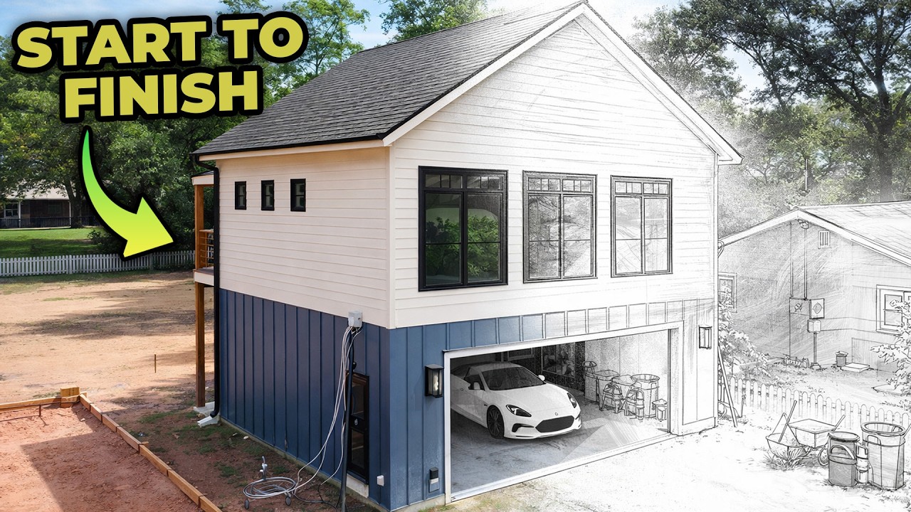 Father/Son Build Apartment Garage from NOTHING | FULL BUILD