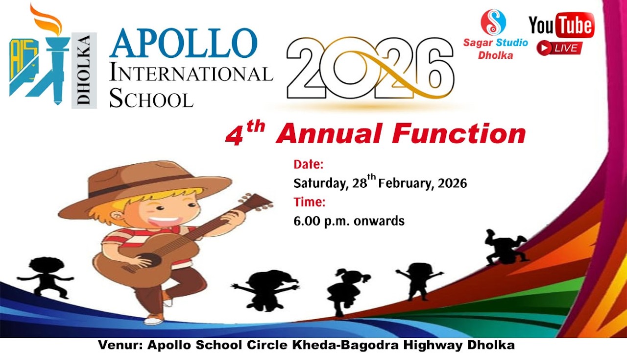 EUPHORIA 2026 | 4th Annual Function LIVE 🔥| Annual Day - Apollo International School - Dholka