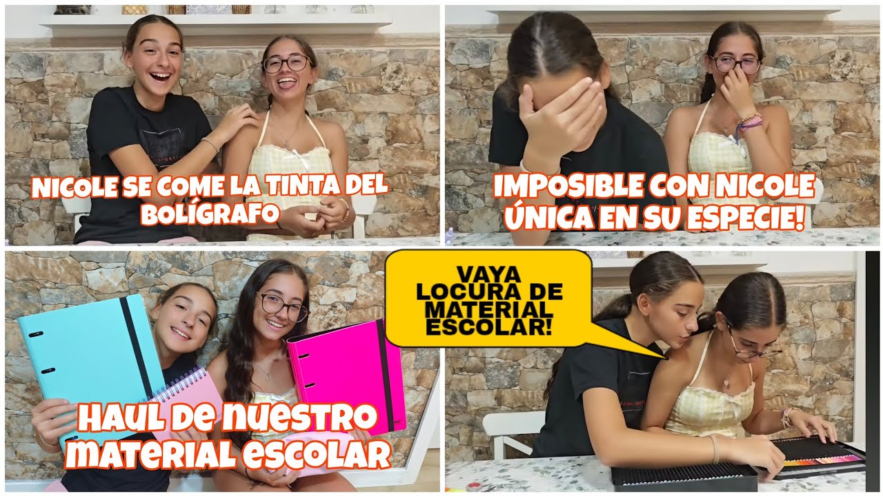 📓✏️Haul de nuestro material escolar para la entrada al instituto 2025 🤣🙊 Nicole y sus ocurrencias