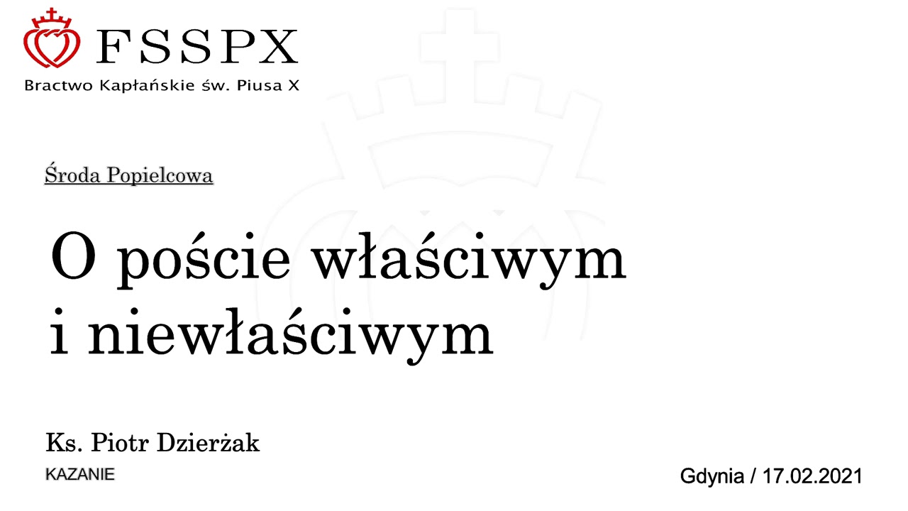 O poście właściwym i niewłaściwym
