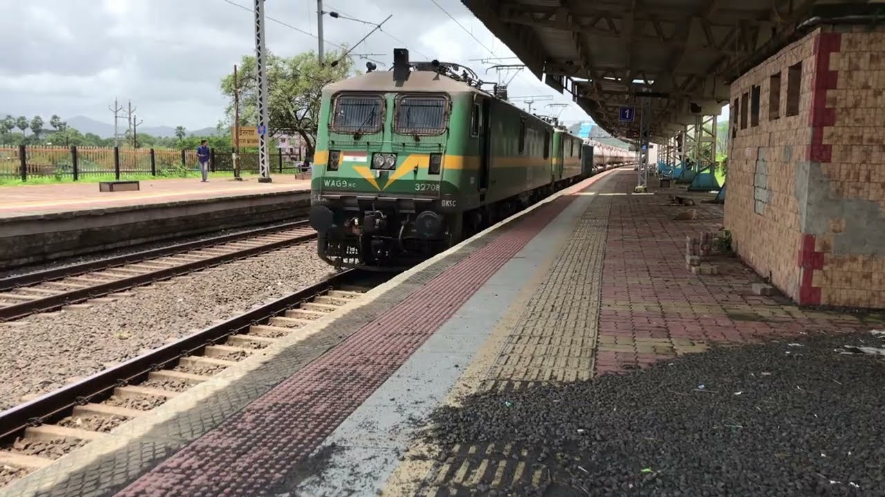 Freight train of Indian Railway on main line BCT -  BRC section
