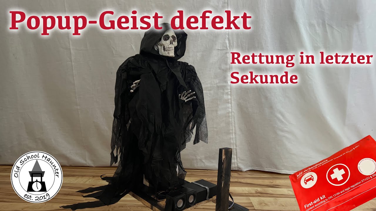 Popup-Geist defekt: So repariere ich mein Animatronic wieder [Halloween DIY DE]