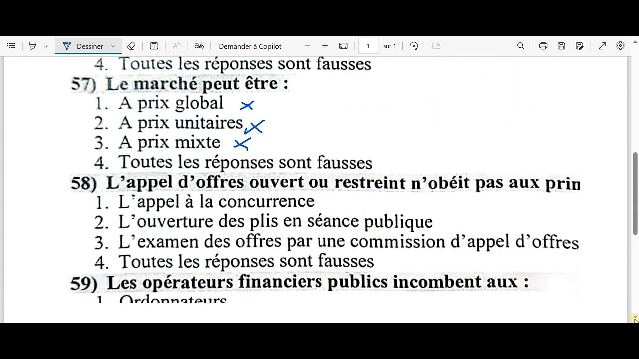 Part 1 : correction du concours des commissaires judiciaires مباراة منتدبين قضائيين
